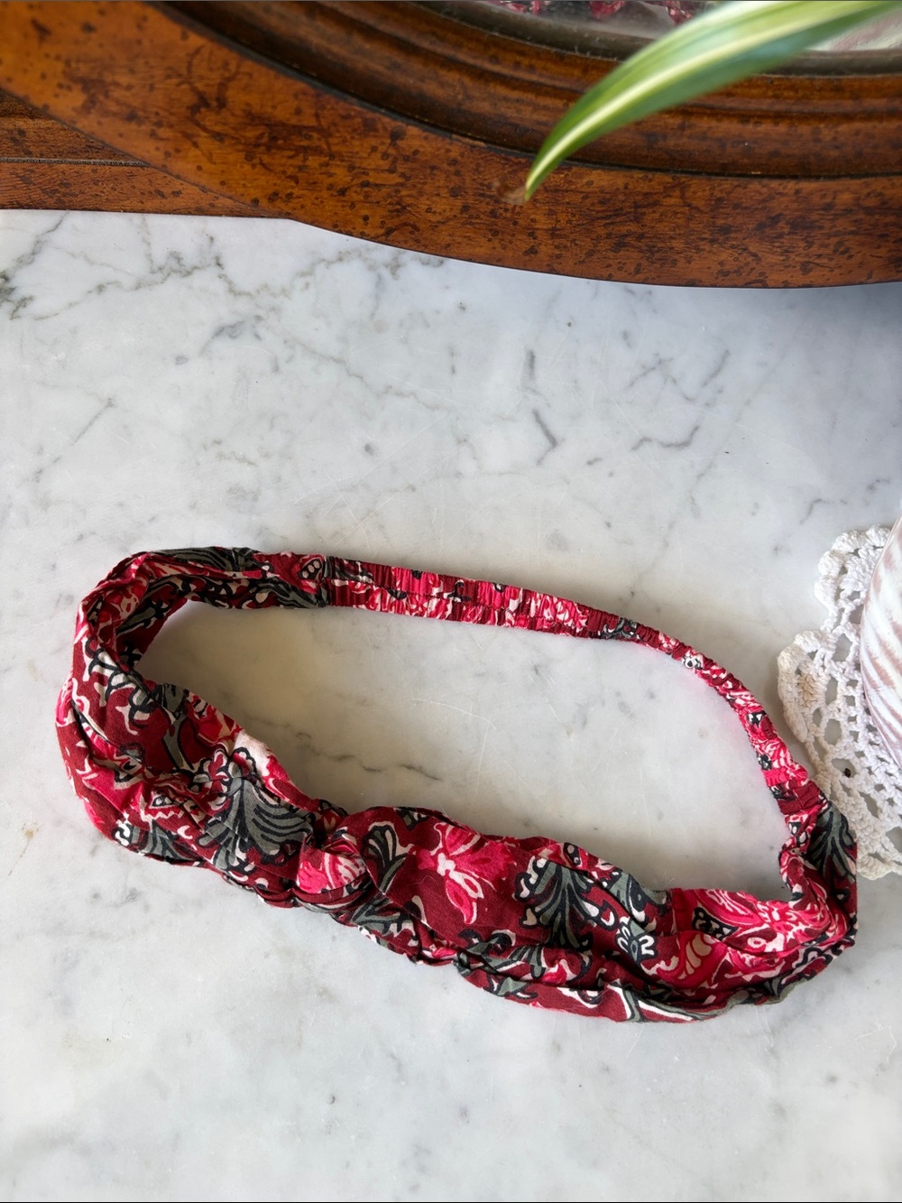 Free People Headband Red Floral Twist - Women's Accessories